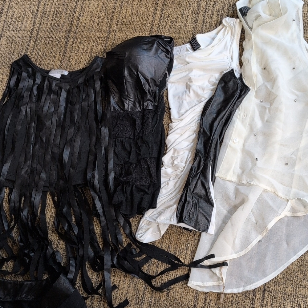 Joyce Leslie Black Fringe Tank Top